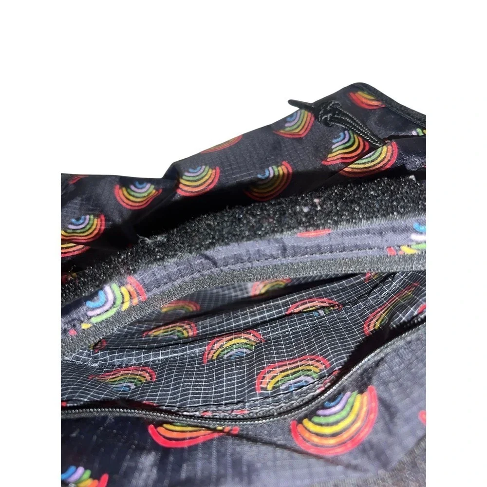 HUNTER Packable Crossbody Bag Mini Rainbow Print Dopamine Travel Festival Purse